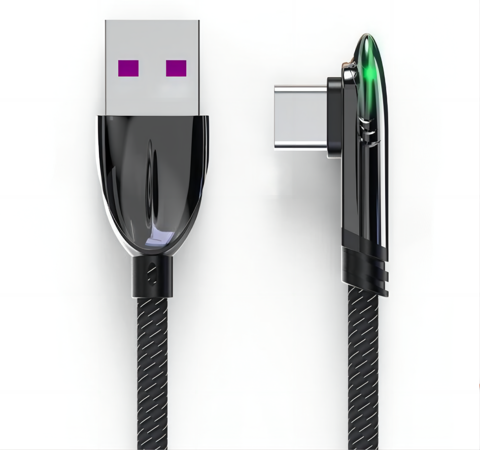 Zinc alloy elbow data charging cable-USB2.0-D-C-12