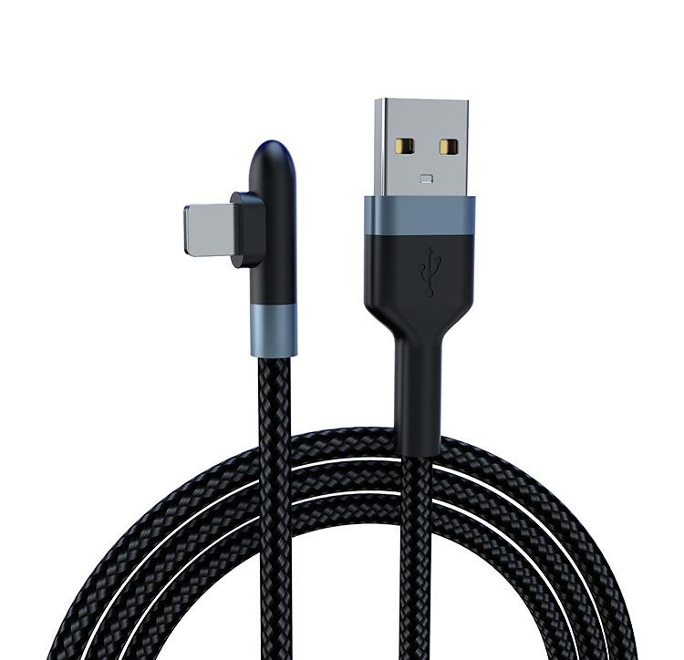 Aluminum alloy elbow fast charge data cable-D-C-10